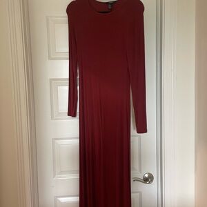 Forever 21 Red Long Sleeve Sheath Dress